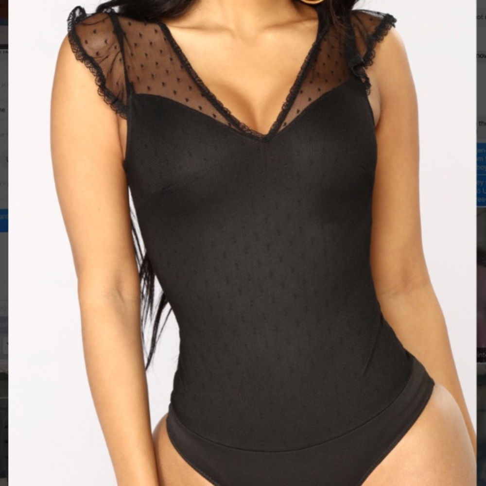 Black Mesh Bodysuit